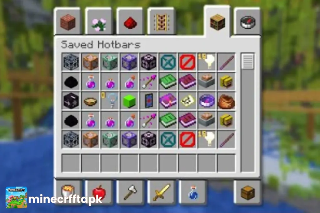 Instant Access to Items in minecraft apk